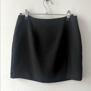 Rumours Black Mini Skirt side slit Size Small
